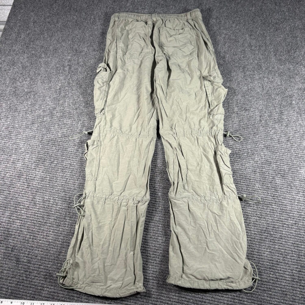 Aeropostale Parachute Cargo Pants Womens Small Sage Green Excellent Bungee Y2K
